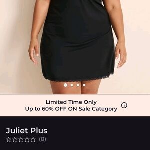 Black Lace Trim Nightgown